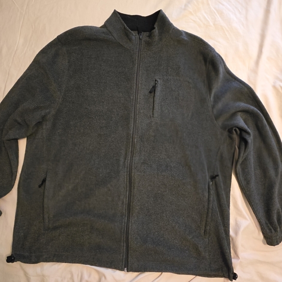 SADDLEBRED Men's Grey Fleece Zip Up Jacket size 2XLT - Picture 6 of 13